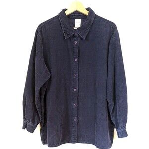 Blair Corduroy Womens XL Button Up Shirt Autumn Cozy Layers Shacket Staple Big